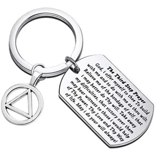 AA Recovery Keychain Sobriety Gifts AA Sponsor Gifts Third Step Prayer Keychain New Beginnings Gift AA Recovery Keychain Sobriety Gifts AA Sponsor Gifts Third Step Prayer Keychain New Beginnings Gift