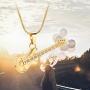 Memorial Jewelry Musical Instrument Cremation Necklace for Women&Men Guitar Urn Necklace for Ashes