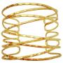 OCTCHOCO Simple Gold Swirl Arm Cuff Fashion Armlet Armband Bangle Bracelet 2.8'' Adjustable