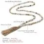 BALIBALI 6MM Mala Beads Necklace Natural Stone Meditation Statement Necklace Japa Yoga Rosary Prayer Charm Beaded Tassel Necklace BALIBALI 6MM Mala Beads Necklace Natural Stone Meditation Statement Necklace Japa Yoga Rosary Prayer Charm Beaded Tassel Necklace