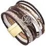 GelConnie Tree of Life Leather Cuff Bracelet Magnetic Multi Strand Wrap Bracelet Bohemian Jewelry for Women, Wife, Sister GelConnie Tree of Life Leather Cuff Bracelet Magnetic Multi Strand Wrap Bracelet Bohemian Jewelry for Women, Wife, Sister