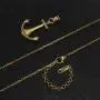 AK-SHIP Anchor Necklace, Newest Shape Design with High-Grade Stainless Steel 18inch【Pack of 2 | Golden & Silver 】 AK-SHIP Anchor Necklace, Newest Shape Design with High-Grade Stainless Steel 18inch【Pack of 2 | Golden & Silver 】