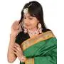 Zephyrr Handmade Pink Gota Patti Floral Fashion Jewelry Set for Women and Girls: Haldi, Baby Shower, Mehndi Godbharai Necklace Set with Earrings/Maang Teeka/Bangles/Ring Zephyrr Handmade Pink Gota Patti Floral Fashion Jewelry Set for Women and Girls: Haldi, Baby Shower, Mehndi Godbharai Necklace Set with Earrings/Maang Teeka/Bangles/Ring