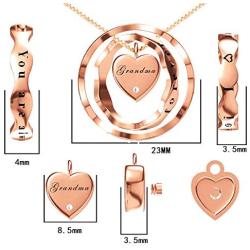 oGoodsunj S925 Sterling Silver Cremation Jewelry Urn Pendant Necklace Ashes Keepsake Necklaces for Women - You are Always in My Heart I Love You Forever