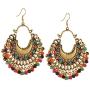 Zephyrr Turkish Style Hook Chandbalis Afghani Dangle and Drop Earrings for Women