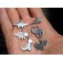 Mark Poulin Womens Pewter Necklace Stegosaurus Dinosaur Charm on 18'' Chain for Women and Girls