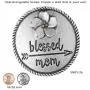 Ginger Snaps Blessed Mom Charm Accessory | Interchangeable & Adjustable Snap Jewelry Collection | Button Charms for Necklaces Bracelets | Standard Size | SN02-26