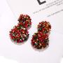 YOSION Beaded Drop Earrings Handmade Rainbow Bead Earrings Whimsical Bohemia Dangle Earrings Statement Earring for Women Girls
