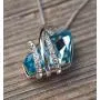 Leafael Wish Stone Pendant Necklace with Birthstone Crystal, 18K Rose Gold Plated/Silvertone, 18'' + 2''