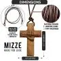 Solid Olive Wood Maltese Cross Pendant on 32'' Adjustable Leather Necklace for Men & Women - Bronze Brown or Black Leather Cord - Christian Spiritual Gift Solid Olive Wood Maltese Cross Pendant on 32'' Adjustable Leather Necklace for Men & Women - Bronze Brown or Black Leather Cord - Christian Spiritual Gift
