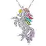 ALoveSoul Silver Tone Little Princess Rainbow Unicorn Pendant Girl Ladies Fashion Necklace Gift for Women ALoveSoul Silver Tone Little Princess Rainbow Unicorn Pendant Girl Ladies Fashion Necklace Gift for Women