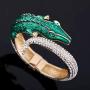 Fashion Statement Animal Bangle Cuff Bracelelt For Women, Gold Plating Chunky Bracelet Crocodile Bangle Party Jewelry