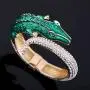 Fashion Statement Animal Bangle Cuff Bracelelt For Women, Gold Plating Chunky Bracelet Crocodile Bangle Party Jewelry