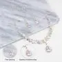 SP Sophia Collection Womens Elegant Bridal Teardrop Necklace and Half Halo Stud Post Dangle Earring Jewelry Set SP Sophia Collection Womens Elegant Bridal Teardrop Necklace and Half Halo Stud Post Dangle Earring Jewelry Set