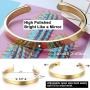 WinTrend Bracelet for Women 18K Gold Jewelry Mantra Cuff Bracelet Bangle Friend Encouragement Personalized Inspirational Funny Gift for Her Daughter Mom Friend