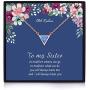 Sister Gifts from Sister, Sister Necklaces, 14K Gold Plated Geometric Created Opal Necklace Big Sister Gifts, Sister Gifts for Sister, Sister Birthday Jewelry Gifts, Sisters Gifts, Gift for Sister (Sister Necklace)