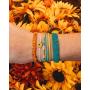 SUNSH 5PCS Boho Woven Sunflower Bracelets for Women Teens Girls Boy Kids Couple Handmade Wrap Rope Charm Beach Surf Braided Adjustable Strings Boyfriend Girlfriend Mother Daughter Friendship Gifts