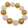 laanc Womens Fashion Gold Plated 3 Rows Nigerian Beads African Wedding Bridal Jewelry Sets