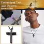 PROSTEEL Stainless Steel Cross Necklace for Men Women, Silver/Black/Gold Tone, Two Size, Hypoallergenic, Engrave Text Available, Come Gift Box
