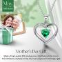✦Gifts for Mothers Day✦ Forever Love Heart Necklace Jewelry 18K White Gold/ Rose Gold Plated 925 Sterling Silver Birthstone Pendant Necklace with 5A Cubic Zirconia Birthday Gifts for Women and Girls