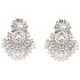 Touchstone Indian Bollywood Ancient Southern Gold Bahubali Inspired Bridal Traditional Jewelry Earrings Embellished With Faux Turquoise For Women
