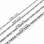 MEMGIFT Stainless Steel 16 Inches to 28 Inches Figaro Chain Necklace Width 3MM 4MM 5MM 6MM Simple Figaro Link Chain for Men Women Teen Girls Boys Best Friend Sister Fashion Jewelry