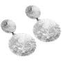 Rosemarie & Jubalee Womens Western Double Concho Style Semi Precious Howlite Stone Drop Statement Post Earrings, 3''