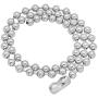 The Bling Factory Mens 6mm High-Polished Stainless Steel Ball Military Bead Chain Necklace