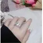 Crying Face Rings for Girls Fun Cartoon Sad Face Tear Drop Love Heart Ring Statement Expandable Open Finger Ring Adjustable Valentines Jewelry Birthday for Women Girl Friend Lover