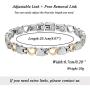 Jecanori Magnetic Bracelets for Women Titanium Steel Therapy Bracelet Pain Relief for Arthritis 3500 Gauss Magnets Titanium Steel Bracelets for Carpal Tunnel Syndrome,Love Heart Design