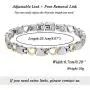 Jecanori Magnetic Bracelets for Women Titanium Steel Therapy Bracelet Pain Relief for Arthritis 3500 Gauss Magnets Titanium Steel Bracelets for Carpal Tunnel Syndrome,Love Heart Design Jecanori Magnetic Bracelets for Women Titanium Steel Therapy Bracelet Pain Relief for Arthritis 3500 Gauss Magnets Titanium Steel Bracelets for Carpal Tunnel Syndrome,Love Heart Design