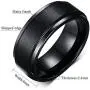 King Will Basic 8mm Black High Polish Matte Finish Tungsten Mens Wedding Ring Comfort Fit King Will Basic 8mm Black High Polish Matte Finish Tungsten Mens Wedding Ring Comfort Fit
