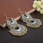 Zephyrr Fashion Turkish Style Beaded Chandbali Earrings Statement Jewelry for Women (JAE-970)