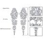 mecresh Marquise Crystal Bridal Chandelier Dangle Drop Earrings Ladies Gifts in Silver/Gold Tone