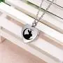 Heart Ashes Necklace Comes with Rabbit Stainless Steel Cremation Jewelry Memorial Ashes Pendant for Ashes for Moon Festival