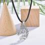 CELESTIA Celtic Horse Head Necklace Women Sterling Silver Pendant Horse Jewelry Gifts for Girls Men and Horse Lovers