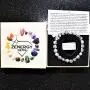 Zenergy Gems Charged Natural Gemstone Crystal 8mm Bead Bracelet + Selenite Charging Heart [Included]