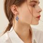EleQueen 925 Sterling Silver CZ Baroque Drop Hook Earrings Made with Swarovski Crystals