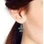 Love Life Sea Turtle Heart Malachite .925 Sterling Silver Dangle Earrings Love Life Sea Turtle Heart Malachite .925 Sterling Silver Dangle Earrings