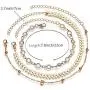 Zoestar Three-Layer Anklet Ankle Bracelet Foot Chain with Leaves Accessories Foot Jewelry for Women and Girls Zoestar Three-Layer Anklet Ankle Bracelet Foot Chain with Leaves Accessories Foot Jewelry for Women and Girls