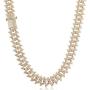 Gold IDEA 18MM Iced Out Prong Cuban Link Chain,18k /White Gold Plated Hip Hop Choker or Bracelet, 5A Cubic Zirconia Stones,Cuban Chains 8.5-24’’ for Men Women
