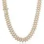 Gold IDEA 18MM Iced Out Prong Cuban Link Chain,18k /White Gold Plated Hip Hop Choker or Bracelet, 5A Cubic Zirconia Stones,Cuban Chains 8.5-24’’ for Men Women
