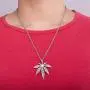 IFUAQZ Stainless Steel Hip Hop Marijuana Weed Leaf Tag Pendant Necklace for Men Women Free 24inch Chain IFUAQZ Stainless Steel Hip Hop Marijuana Weed Leaf Tag Pendant Necklace for Men Women Free 24inch Chain