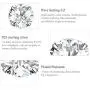 Cubic Zirconia Hypoallergenic Stud Earrings for Women Men Girls, BAMOER Sterling Silver with 14K White Gold Multi-Element Earring Cubic Zirconia Hypoallergenic Stud Earrings for Women Men Girls, BAMOER Sterling Silver with 14K White Gold Multi-Element Earring