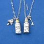 FAADBUK Alice in Wonderland Inspired Jewelry Alice in Wonderland BFF Friendship Gift Inspired by Alice Eat Me Drink Me Set Necklace