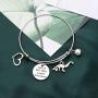 FAADBUK Funny Dinosaurs Bracelet Animal Lover Gift Just A Girl Who Loves Dinosaurs Jewelry Bracelet Dinosaurs Lover Gift Dinosaurs Jewelry