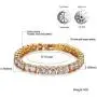 HUAMING 5mm Iced Out Tennis Chain Bracelet Necklace Set with Cross Pendant for Men Hip Hop Link Gold Plated Bling Bracelet with AAA Cubic Zirconia Diamond HUAMING 5mm Iced Out Tennis Chain Bracelet Necklace Set with Cross Pendant for Men Hip Hop Link Gold Plated Bling Bracelet with AAA Cubic Zirconia Diamond