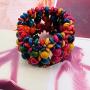 JOYID Multi-Colored Wooden Beads Stretch Bracelet Bohemian Jewelry for Women Girls Children