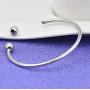 USENSET 2Pcs/Lot Charm Bead Bracelet Butterfly Bangles Stainless Steel Jewelry for Women Lover Gifts