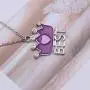 2 Pcs/Set Enamel Rainbow Cloud Purple Crown Pendant Necklace Sets BFF Friendship Jewelry Gifts for Kids 2 Pcs/Set Enamel Rainbow Cloud Purple Crown Pendant Necklace Sets BFF Friendship Jewelry Gifts for Kids